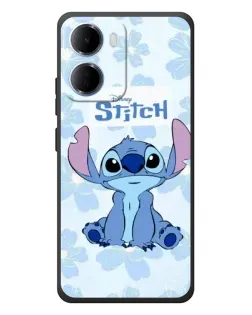 Чохол для Xiaomi Redmi 15a з картинкою «Stitch серед квітів»