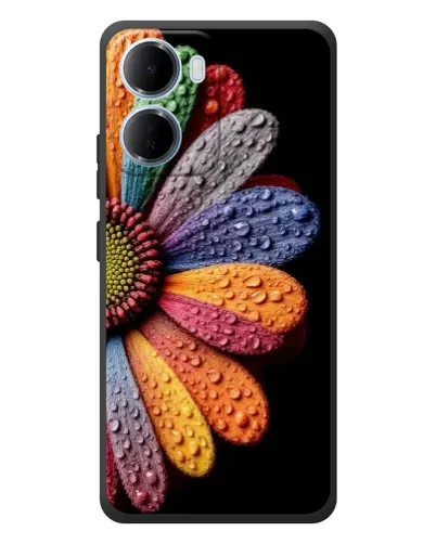 Чохол для Xiaomi Redmi 15a з картинкою «Райдужна квітка»