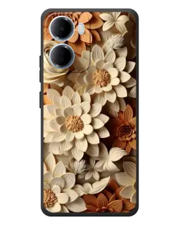 Чохол для Xiaomi Redmi 15a з картинкою «Бежевий флористичний декор» Чохол для Xiaomi Redmi 15a з картинкою «Бежевий флористичний декор»