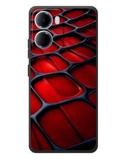 Чохол для Xiaomi Redmi 15a з картинкою «Червона глянцева сітка»