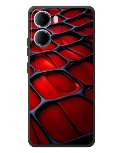 Чохол для Xiaomi Redmi 15a з картинкою «Червона глянцева сітка»