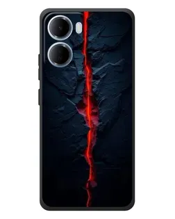 Чохол для Xiaomi Redmi 15a з картинкою «Червона лавова тріщина»