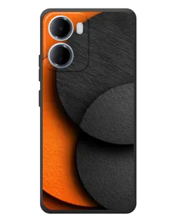Чохол для Xiaomi Redmi 15a з картинкою «Геометрія помаранчевих кіл»