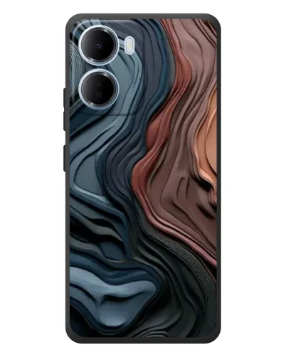 Чохол для Xiaomi Redmi 15a з картинкою «Кольорові хвилі каньйону»