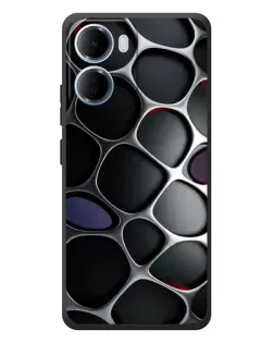 Чохол для Xiaomi Redmi 15a з картинкою «Об'ємна темна решітка»
