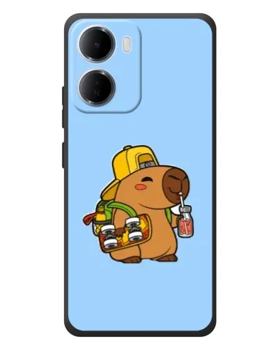 Чохол для Xiaomi Redmi 15a з картинкою «Капібара на скейті»