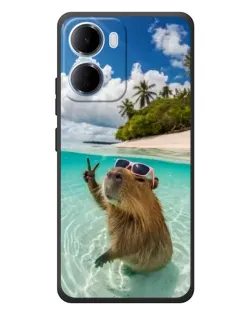 Чохол для Xiaomi Redmi 15a з картинкою «Капібара на морі»