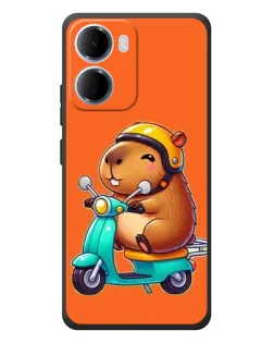 Чохол для Xiaomi Redmi 15a з картинкою «Капібара на скутері»