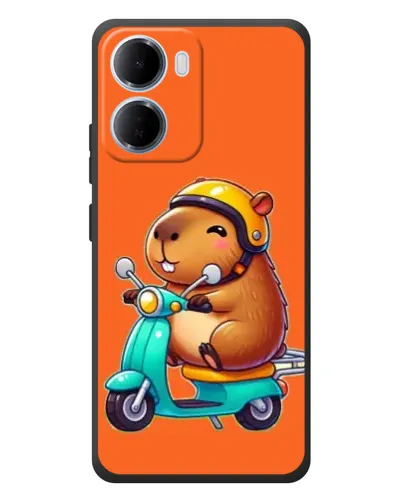 Чохол для Xiaomi Redmi 15a з картинкою «Капібара на скутері»