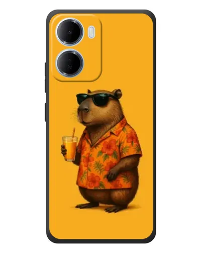 Чохол для Xiaomi Redmi 15a з картинкою «Капібара на відпочинку»