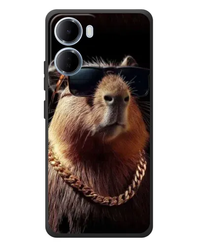 Чохол для Xiaomi Redmi 15a з картинкою «Капібара золотий ланцюг»