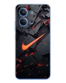Чехол для Xiaomi Redmi 15C 5g с картинкой «Nike — эффект разломов»