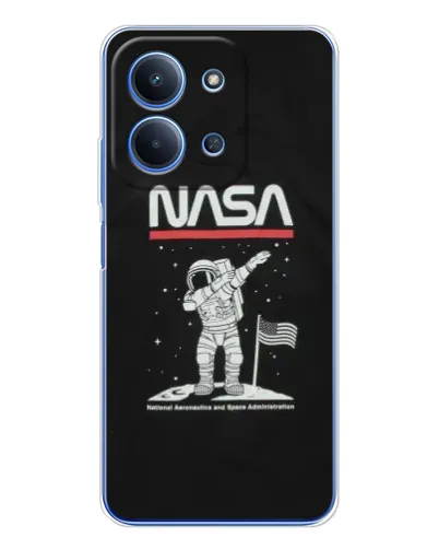 Чохол для Xiaomi Redmi 15C 5g з картинкою «NASA — крокуємо по Місяцю»
