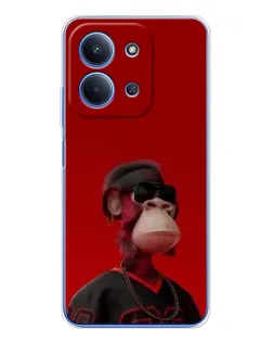 Чехол для Xiaomi Redmi 15C 5g с картинкой «Bored Ape в красном»