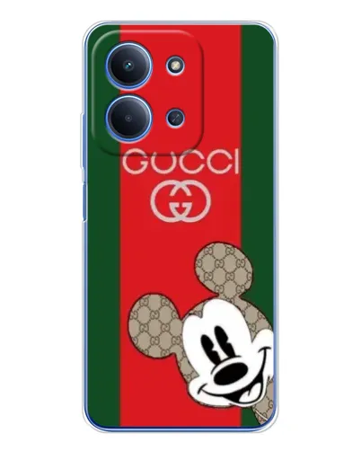 Чехол для Xiaomi Redmi 15C 5g с картинкой «Gucci — полосы и Микки»