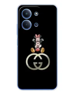Чехол для Xiaomi Redmi 15C 5g с картинкой «Минни Маус на лого»