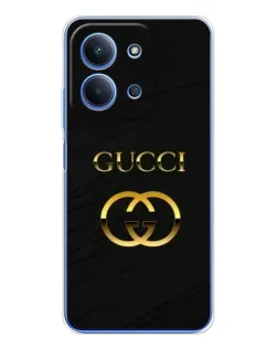 Чехол для Xiaomi Redmi 15C 5g с картинкой «Золотой логотип Gucci»
