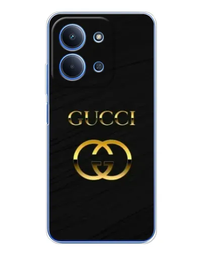 Чехол для Xiaomi Redmi 15C 5g с картинкой «Золотой логотип Gucci»