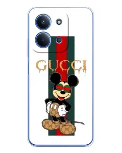 Чехол для Xiaomi Redmi 15C 5g с картинкой «Микки Маус Gucci — полосы»