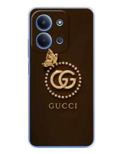 Чехол для Xiaomi Redmi 15C 5g с картинкой «Gucci — золотая бабочка»
