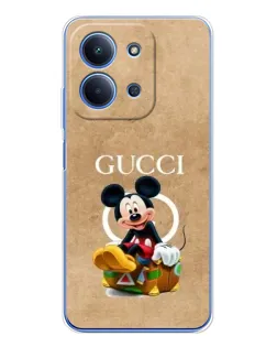 Чехол для Xiaomi Redmi 15C 5g с картинкой «Микки Маус Gucci — крафт»