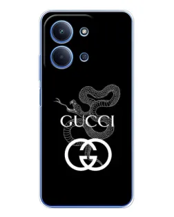 Чехол для Xiaomi Redmi 15C 5g с картинкой «Gucci — серебряная змея»