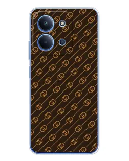 Чехол для Xiaomi Redmi 15C 5g с картинкой «Gucci — золотые диагонали»