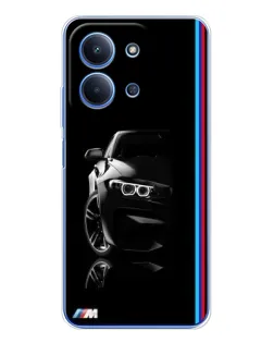 Чехол для Xiaomi Redmi 15C 5g с картинкой «Силуэт BMW в темноте»