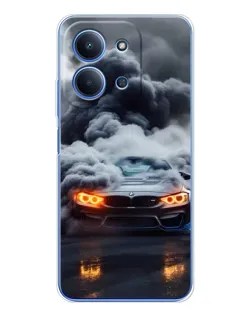 Чехол для Xiaomi Redmi 15C 5g с картинкой «BMW в дыму»