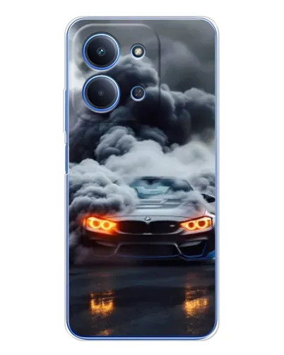 Чехол для Xiaomi Redmi 15C 5g с картинкой «BMW в дыму»