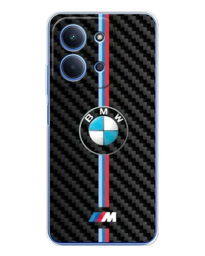Чехол для Xiaomi Redmi 15C 5g с картинкой «Эмблема BMW и карбон»