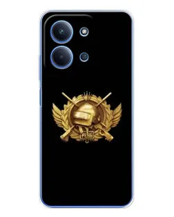 Чохол для Xiaomi Redmi 15C 5g з картинкою «PUBG — помаранчевий градієнт»