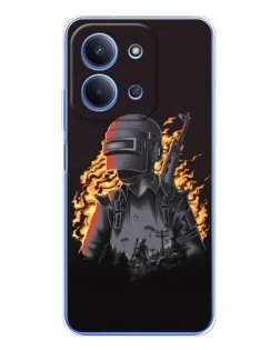 Чохол для Xiaomi Redmi 15C 5g з картинкою «PUBG — вогняний силует»