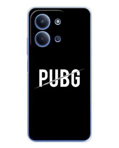 Чохол для Xiaomi Redmi 15C 5g з картинкою «PUBG — білий логотип»