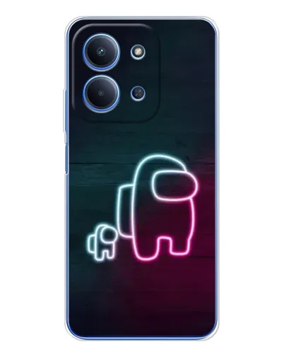 Чехол для Xiaomi Redmi 15C 5g с картинкой «Among Us неон-арт»