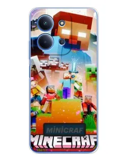 Чехол для Xiaomi Redmi 15C 5g с картинкой «Minecraft герои игры»