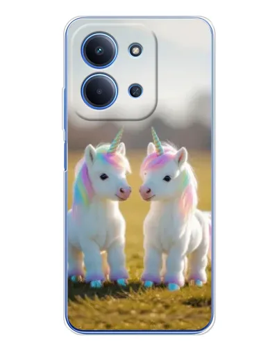 Чохол для Xiaomi Redmi 15C 5g з картинкою «Пара єдинорогів»