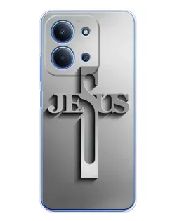 Чохол для Xiaomi Redmi 15C 5g з картинкою «Металевий хрест Jesus»