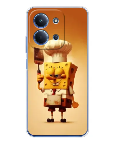 Чехол для Xiaomi Redmi 15C 5g с картинкой «Губка Боб повар»