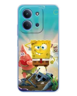 Чехол для Xiaomi Redmi 15C 5g с картинкой «Спанч Боб победитель»
