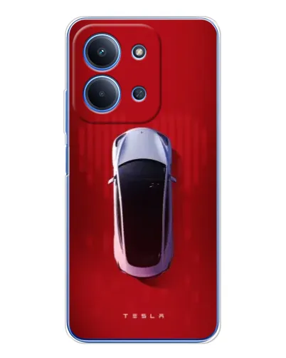 Чехол для Xiaomi Redmi 15C 5g с картинкой «Tesla Top View»