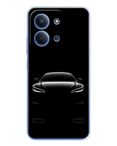 Чехол для Xiaomi Redmi 15C 5g с картинкой «Силуэт Tesla Night»