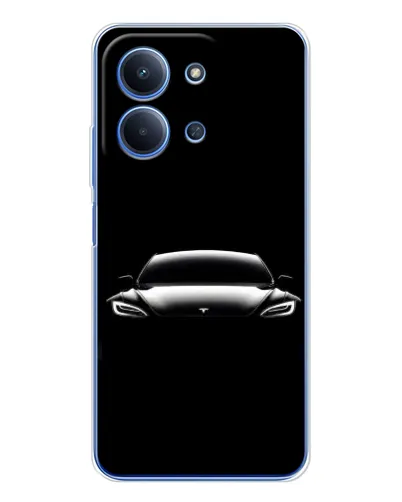 Чехол для Xiaomi Redmi 15C 5g с картинкой «Фары Tesla Night»
