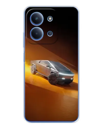Чехол для Xiaomi Redmi 15C 5g с картинкой «Cybertruck в пустыне»