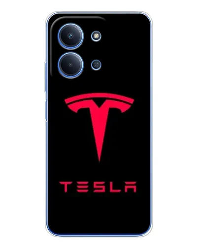 Чехол для Xiaomi Redmi 15C 5g с картинкой «Tesla Red Logo»
