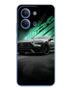Чохол для Xiaomi Redmi 15C 5g з картинкою «Темний Mercedes AMG»