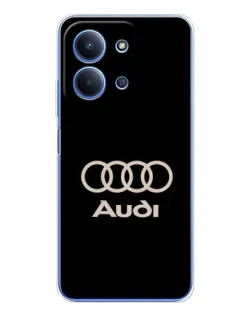Чохол для Xiaomi Redmi 15C 5g з картинкою «Audi — золотий логотип»