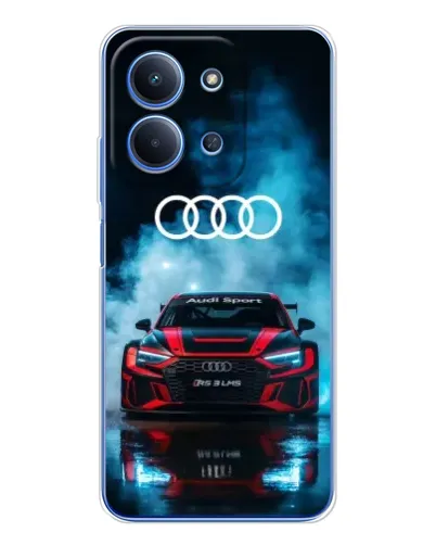 Чохол для Xiaomi Redmi 15C 5g з картинкою «Audi Sport — неон»