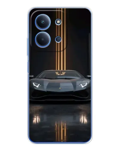 Чохол для Xiaomi Redmi 15C 5g з картинкою «Lamborghini золоті лінії»