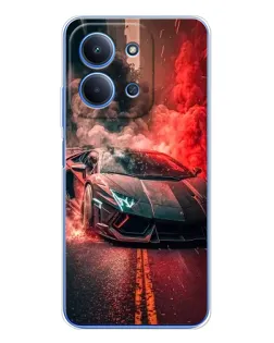 Чохол для Xiaomi Redmi 15C 5g з картинкою «Lamborghini червоний дим»